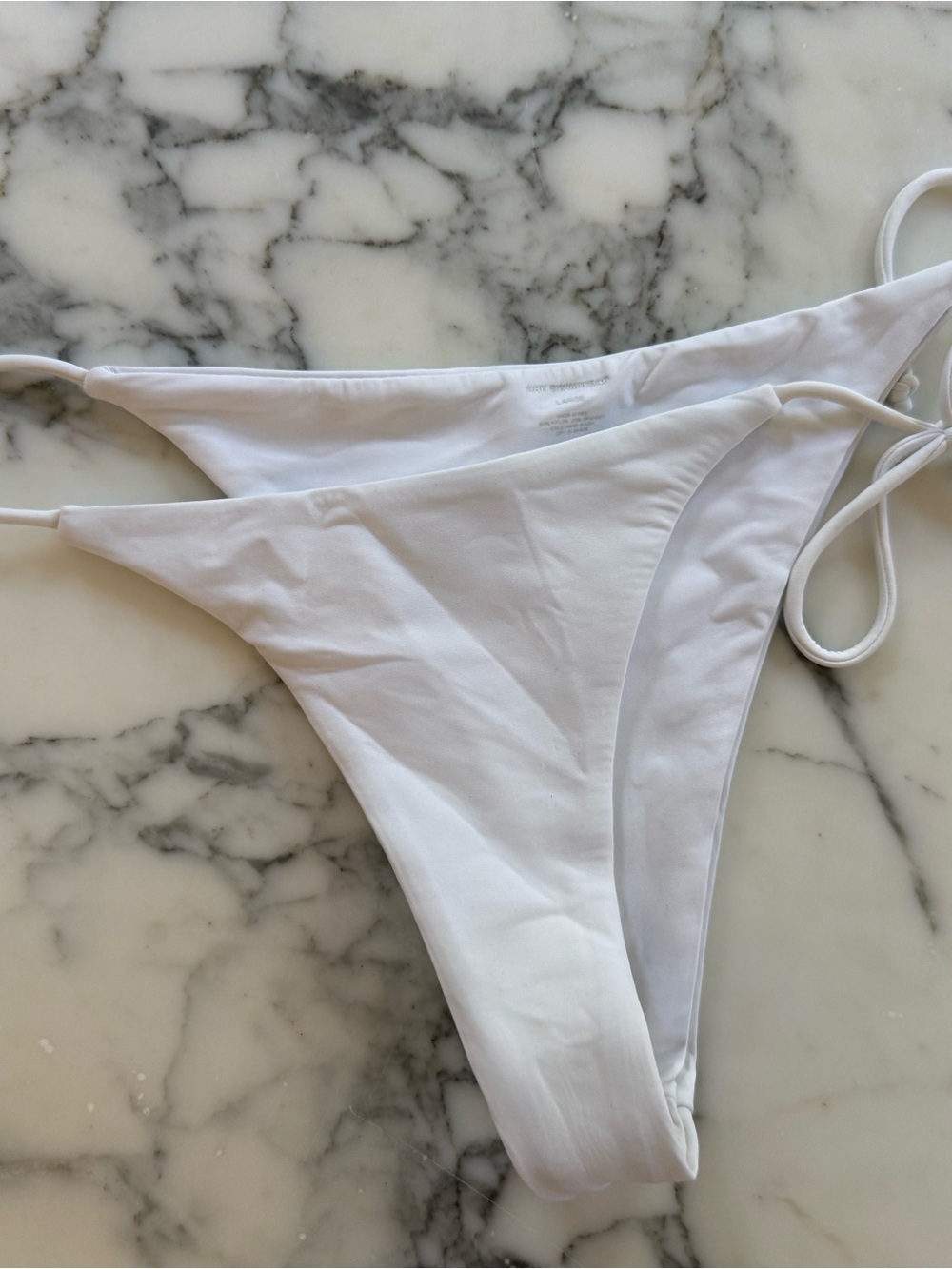 Ark Swimwear White Women’s Tie-Side Bikini Bottom